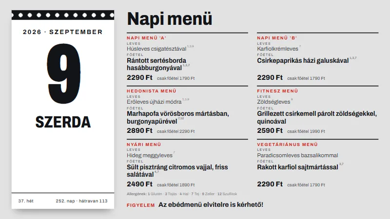 Letépős naptár design